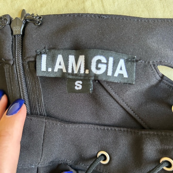 I AM GIA women’s black lace up trousers size S - Picture 4 of 5